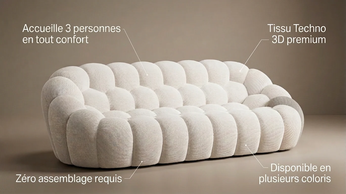 Astra 3D Bubble Sofa 3 Places - Image 4