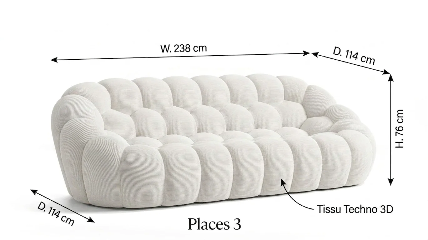 Astra 3D Bubble Sofa 3 Places - Image 5